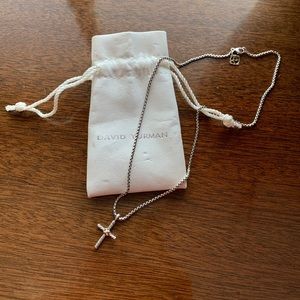 David Yurman petite x cross 16” chain